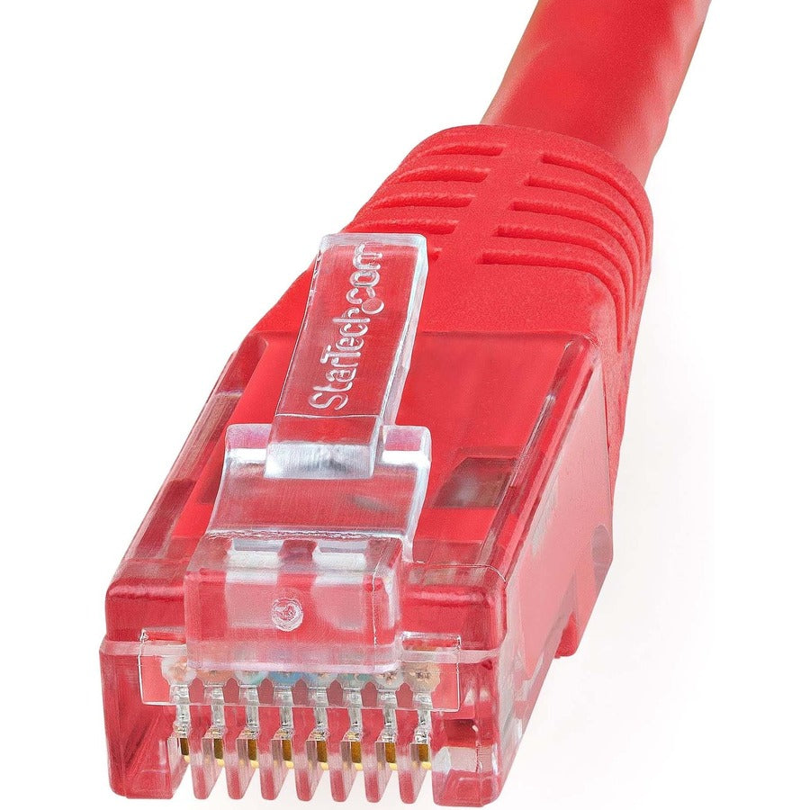 Câble Ethernet CAT6 StarTech.com de 15,2 m - Gigabit moulé rouge - 100 W PoE UTP 650 MHz - Cordon de raccordement de catégorie 6 Câblage certifié UL/TIA C6PATCH50RD