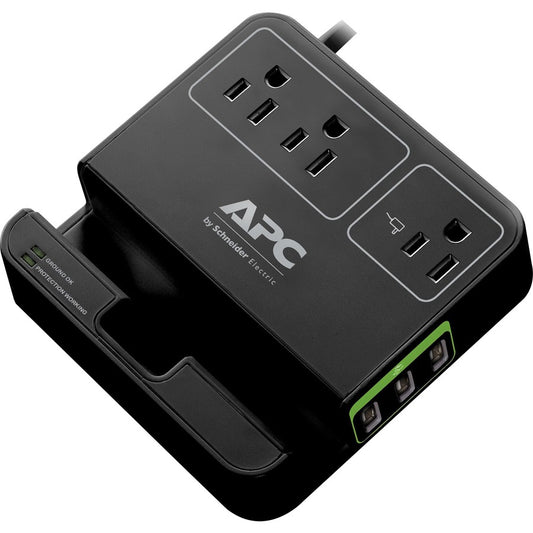 APC by Schneider Electric Essential SurgeArrest, 3 prises, 3 ports de charge USB, 120 V, noir P3U3B-CA