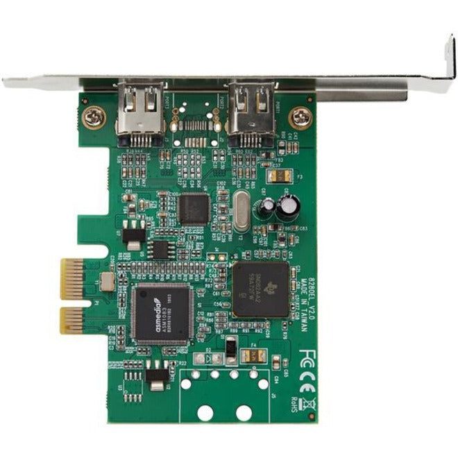 StarTech.com Carte PCI Express FireWire 2 ports 1394a - Chipset TI TSB82AA2 - Plug-and-Play - Adaptateur PCIe FireWire (PEX1394A2V2) PEX1394A2V2