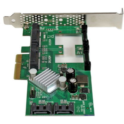 StarTech.com Carte contrôleur RAID PCI Express 2.0 SATA III 6 Gbit/s à 2 ports avec 2 emplacements mSATA et hiérarchisation HyperDuo SSD PEXMSATA3422