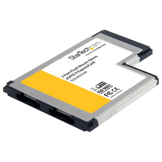 StarTech.com Carte adaptateur contrôleur eSATA II ExpressCard 54 mm à montage encastré à 2 ports ECESATA254F