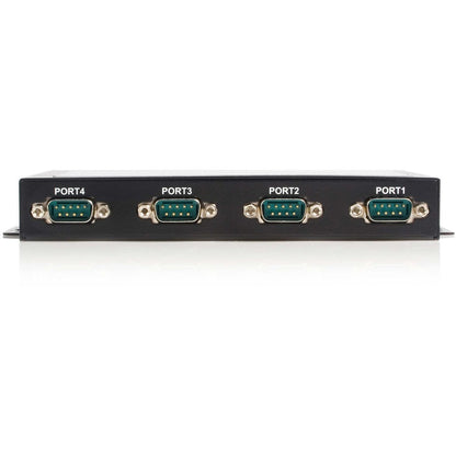 StarTech.com USB to Serial Adapter Hub - 4 Port - Wall Mount - COM Port Retention - Texas Instruments - USB to RS232 Adapter ICUSB2324X