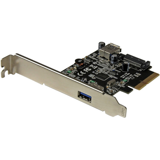 StarTech.com Carte USB 3.1 2 ports (10 Gbit/s) - USB-A 1x externe 1x interne - Carte USB 3.1 PCIe avec Type-A - PCI Express - Prend en charge UASP PEXUSB311EI