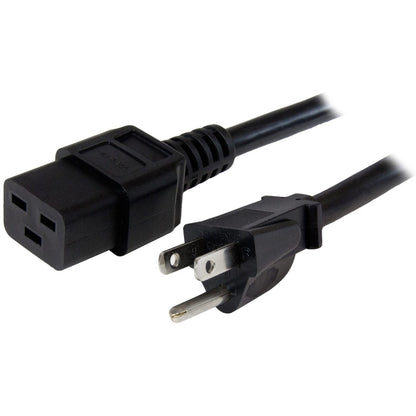 StarTech.com Câble d'alimentation robuste de 3 m, NEMA 5-15P vers C19, 15 A 125 V, 14 AWG, cordon d'alimentation pour ordinateur, câble d'alimentation de gros calibre PXT515191410
