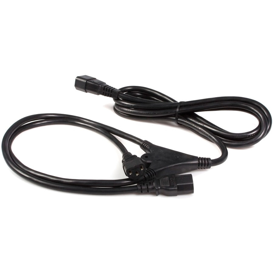 StarTech.com Câble d'extension d'alimentation 3 m, répartiteur C14 vers 2 x C13, 13 A 250 V, 16 AWG, rallonge de cordon d'alimentation pour ordinateur, câble d'extension d'alimentation PXT100Y