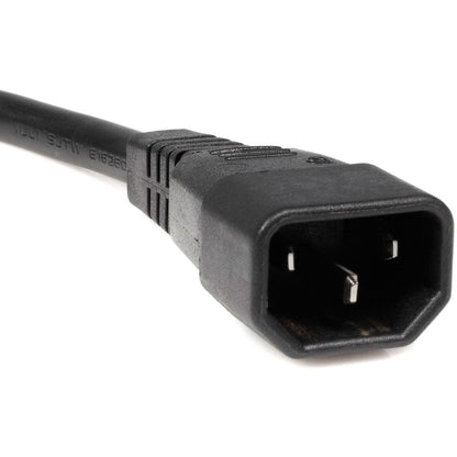 StarTech.com Câble d'extension d'alimentation 3 m, répartiteur C14 vers 2 x C13, 13 A 250 V, 16 AWG, rallonge de cordon d'alimentation pour ordinateur, câble d'extension d'alimentation PXT100Y