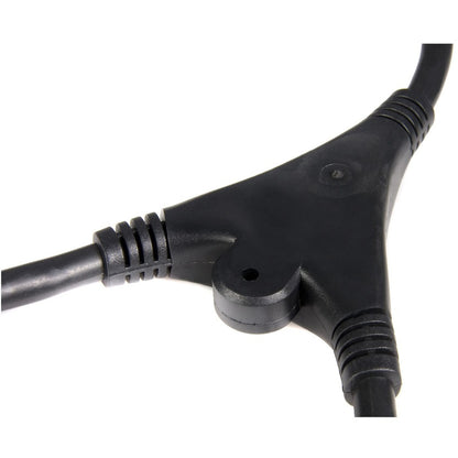 StarTech.com Câble d'extension d'alimentation 3 m, répartiteur C14 vers 2 x C13, 13 A 250 V, 16 AWG, rallonge de cordon d'alimentation pour ordinateur, câble d'extension d'alimentation PXT100Y