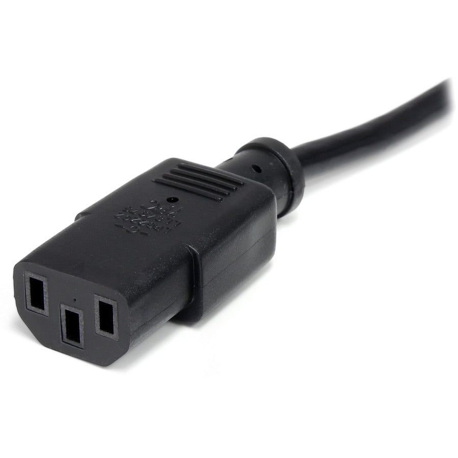 StarTech.com Câble d'alimentation pour ordinateur de 30 cm (1 pi), NEMA 5-15P vers C13, 10 A 125 V 18 AWG, noir Cordon d'alimentation de rechange pour PC, câble d'alimentation pour téléviseur/moniteur PXT1011