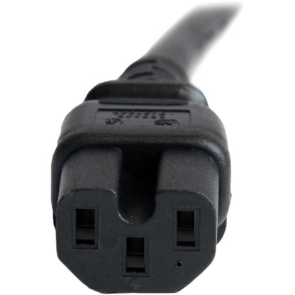 StarTech.com Rallonge électrique robuste de 1 m, IEC C14 vers IEC C15, noir, 15 A, 125 V, 14 AWG, câble d'alimentation de gros calibre PXTC14C153