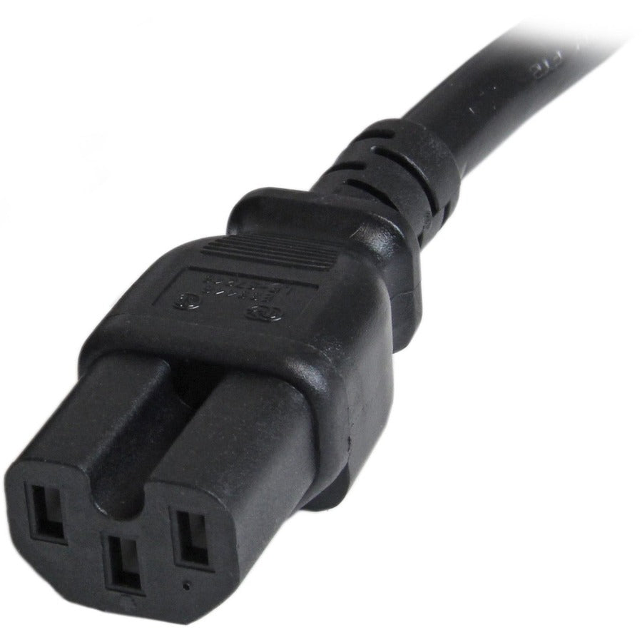 StarTech.com Rallonge électrique robuste de 1 m, IEC C14 vers IEC C15, noir, 15 A, 125 V, 14 AWG, câble d'alimentation de gros calibre PXTC14C153