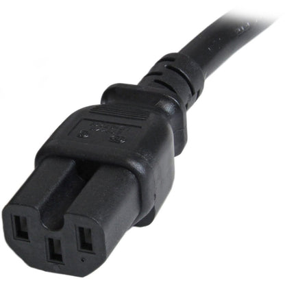StarTech.com Rallonge électrique robuste de 1 m, IEC C14 vers IEC C15, noir, 15 A, 125 V, 14 AWG, câble d'alimentation de gros calibre PXTC14C153