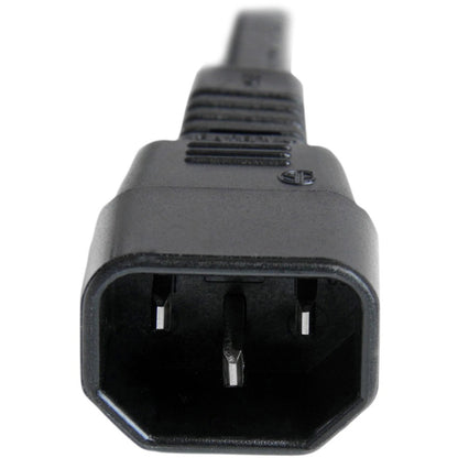 StarTech.com Rallonge électrique robuste de 1 m, IEC C14 vers IEC C15, noir, 15 A, 125 V, 14 AWG, câble d'alimentation de gros calibre PXTC14C153