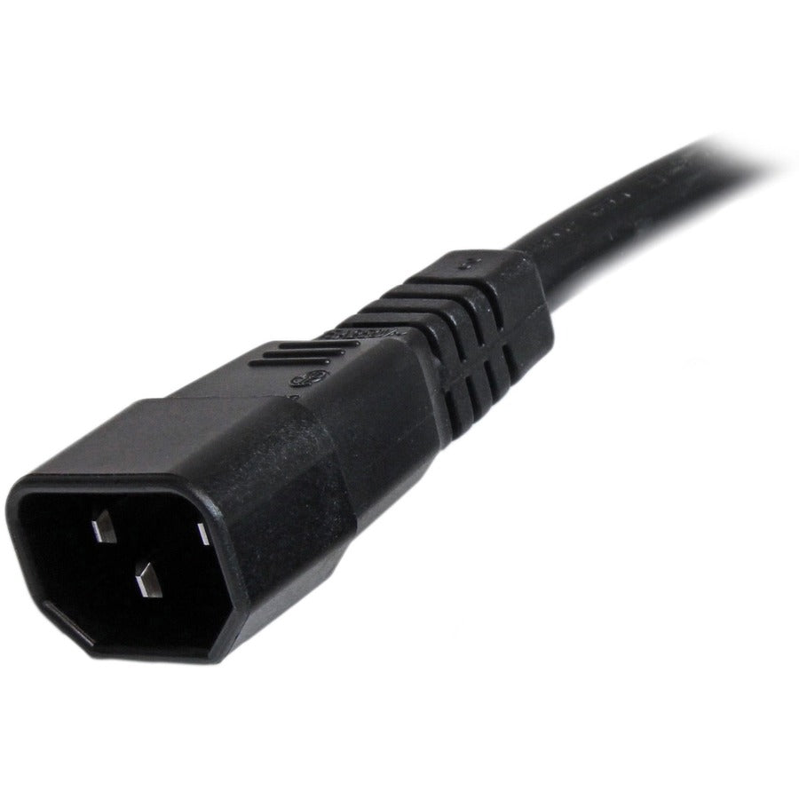 StarTech.com Rallonge électrique robuste de 1 m, IEC C14 vers IEC C15, noir, 15 A, 125 V, 14 AWG, câble d'alimentation de gros calibre PXTC14C153