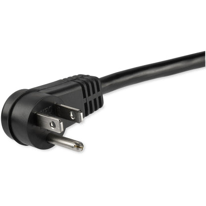 StarTech.com Câble d'extension d'alimentation de 0,3 m (1 pi), angle droit NEMA 5-15P vers NEMA 5-15R, 13 A 125 V, 16 AWG, noir, câble d'extension de prise PAC101R1