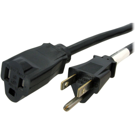 StarTech.com Rallonge d'alimentation de 3 m, NEMA5-15R vers NEMA5-15P, noir, 13 A, 125 V, 16 AWG, câble d'extension d'alimentation pour ordinateur PAC10110