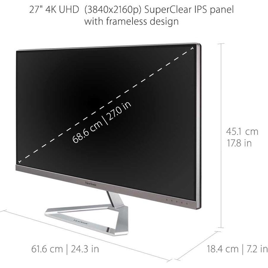 Écran Viewsonic 27", dalle IPS, résolution 3840 x 2160 VX2776-4K-MHD