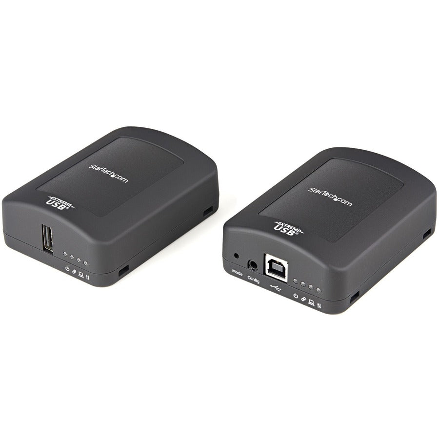 StarTech.com Rallonge USB 2.0 sur câble RJ45 Cat5e ou Cat6 - Kit adaptateur d'extension USB 100 m avec ESD - Alimentation locale ou à distance USB2001EXT2PNA