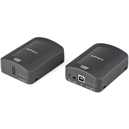 StarTech.com Rallonge USB 2.0 sur câble RJ45 Cat5e ou Cat6 - Kit adaptateur d'extension USB 100 m avec ESD - Alimentation locale ou à distance USB2001EXT2PNA