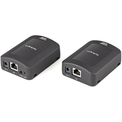 StarTech.com Rallonge USB 2.0 sur câble RJ45 Cat5e ou Cat6 - Kit adaptateur d'extension USB 100 m avec ESD - Alimentation locale ou à distance USB2001EXT2PNA