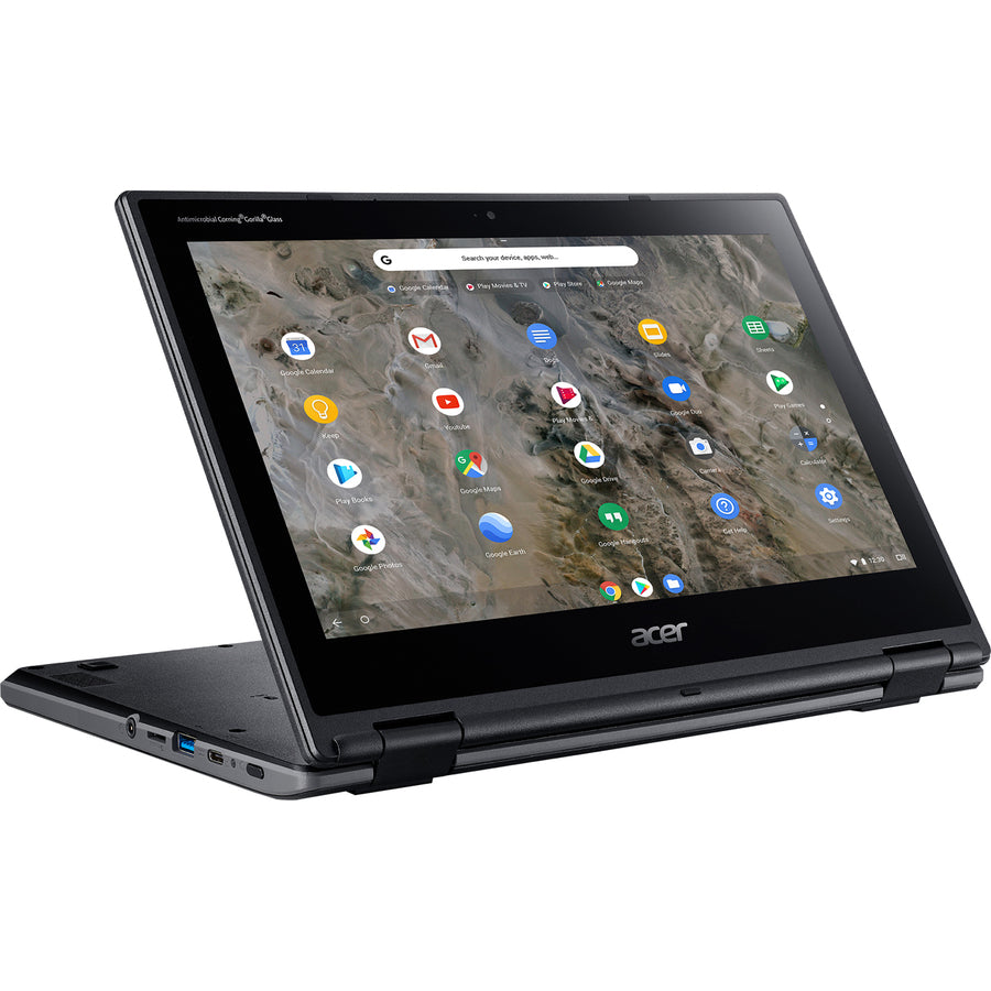 Acer Chromebook Spin 311 R721T R721T-28RM Chromebook 2 en 1 tactile 11,6" - HD - 1366 x 768 - AMD A-Series 7e génération A4-9120C Dual-core (2 cœurs) 1,60 GHz - 4 Go de RAM - 32 Go de mémoire flash - Noir schiste NX.HBRAA.001