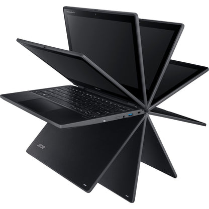 Ordinateur portable 2 en 1 tactile Acer TravelMate Spin B3 B311R-31 TMB311R-31-C6M4 11,6" - HD - 1366 x 768 - Intel Celeron N4120 Quad-core (4 Core) 1,10 GHz - 4 Go de RAM - 128 Go de mémoire flash - Noir schiste NX.VN8AA.001