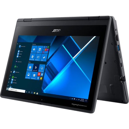 Ordinateur portable 2 en 1 tactile Acer TravelMate Spin B3 B311R-31 TMB311R-31-C6M4 11,6" - HD - 1366 x 768 - Intel Celeron N4120 Quad-core (4 Core) 1,10 GHz - 4 Go de RAM - 128 Go de mémoire flash - Noir schiste NX.VN8AA.001