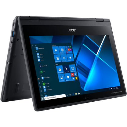 Ordinateur portable 2 en 1 tactile Acer TravelMate Spin B3 B311R-31 TMB311R-31-C6M4 11,6" - HD - 1366 x 768 - Intel Celeron N4120 Quad-core (4 Core) 1,10 GHz - 4 Go de RAM - 128 Go de mémoire flash - Noir schiste NX.VN8AA.001