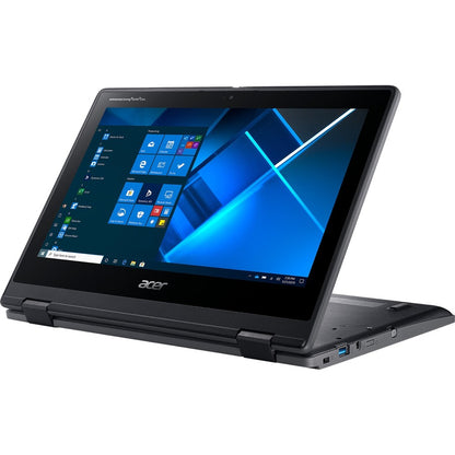 Ordinateur portable 2 en 1 tactile Acer TravelMate Spin B3 B311R-31 TMB311R-31-C6M4 11,6" - HD - 1366 x 768 - Intel Celeron N4120 Quad-core (4 Core) 1,10 GHz - 4 Go de RAM - 128 Go de mémoire flash - Noir schiste NX.VN8AA.001