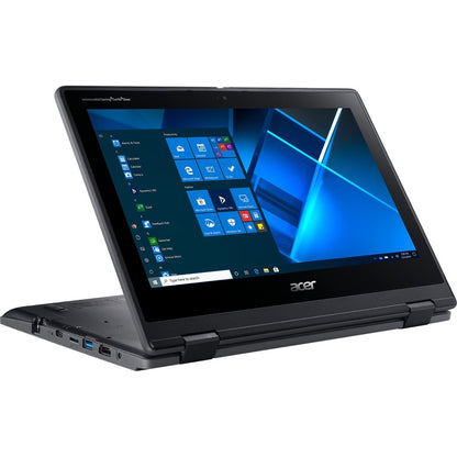 Ordinateur portable 2 en 1 tactile Acer TravelMate Spin B3 B311R-31 TMB311R-31-C6M4 11,6" - HD - 1366 x 768 - Intel Celeron N4120 Quad-core (4 Core) 1,10 GHz - 4 Go de RAM - 128 Go de mémoire flash - Noir schiste NX.VN8AA.001