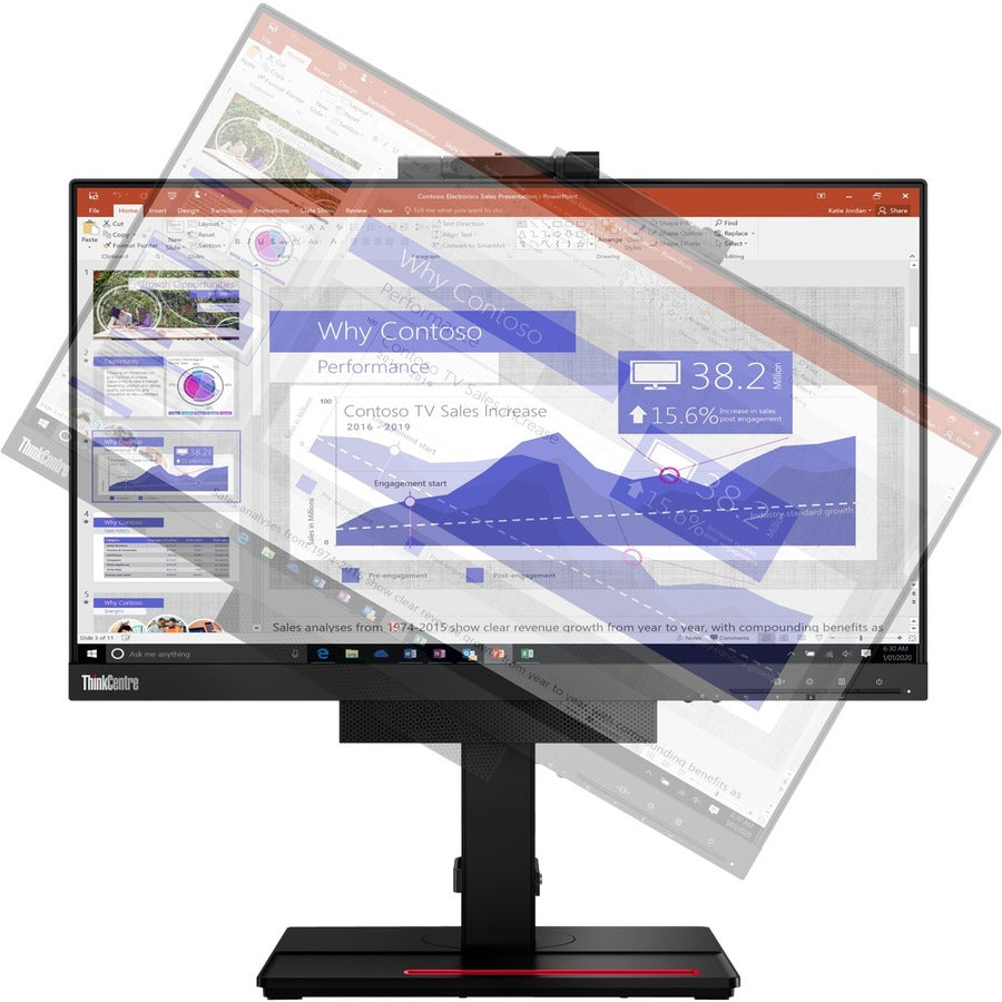 Écran LCD Lenovo ThinkCentre Tiny-In-One 24 Gen 4 23,8" Full HD WLED - 16:9 - Noir 11GDPAR1US