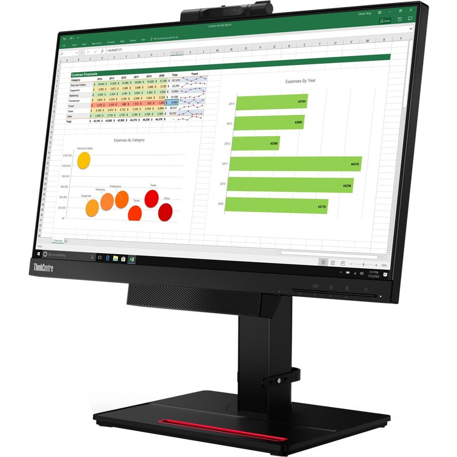 Écran LCD Lenovo ThinkCentre Tiny-In-One 24 Gen 4 23,8" Full HD WLED - 16:9 - Noir 11GDPAR1US