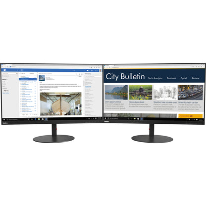 Moniteur LCD Lenovo T27i-10 27" Full HD WLED - 16:9 - Noir corbeau 61C6MAR1US