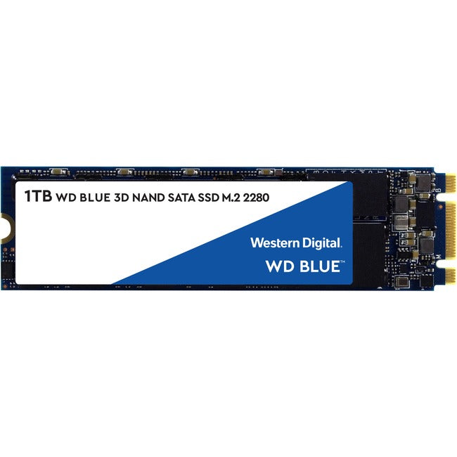 Disque SSD WD Blue 3D NAND 1 To pour PC - SATA III 6 Gbit/s M.2 2280 WDS100T2B0B