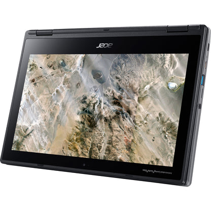 Acer R721T R721T-48A0 Chromebook 2 en 1 tactile 11,6" - HD - 1366 x 768 - AMD A-Series 7e génération A4-9120C Dual-core (2 cœurs) 1,60 GHz - 4 Go de RAM - 32 Go de mémoire flash - Noir schiste NX.HBRAA.002