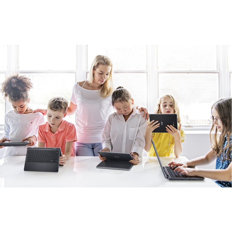 Asus Chromebook Flip C214 C214MA-YS02T-S Chromebook tactile 11,6" - 1366 x 768 - Intel Celeron N4000 Dual-core (2 Core) 1,10 GHz - 4 Go RAM - 32 Go Mémoire Flash - Gris foncé C214MA-YS02T-S