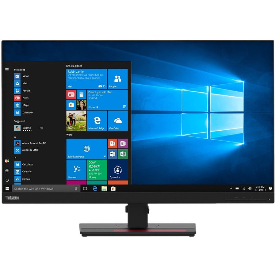 Lenovo ThinkVision T27q-20 27" Class WQHD LCD Monitor - 16:9 - Raven Black 61EDGAR2US
