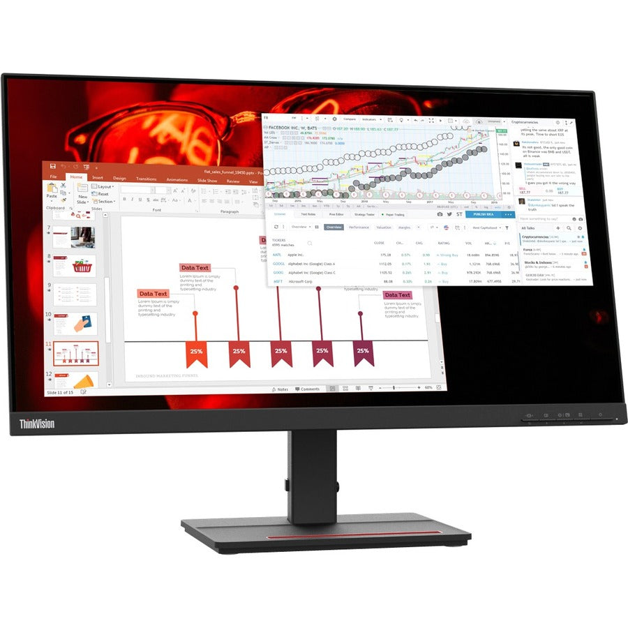 Lenovo ThinkVision S27e-20 27" Full HD LED LCD Monitor - 16:9 - Raven Black 62AFKAT2US