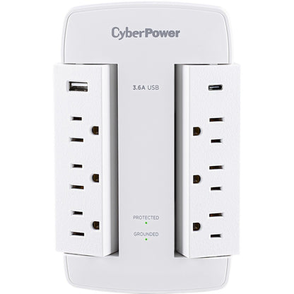 Parasurtenseur/protecteur de surtension professionnel à 6 prises CyberPower CSP600WSURC5