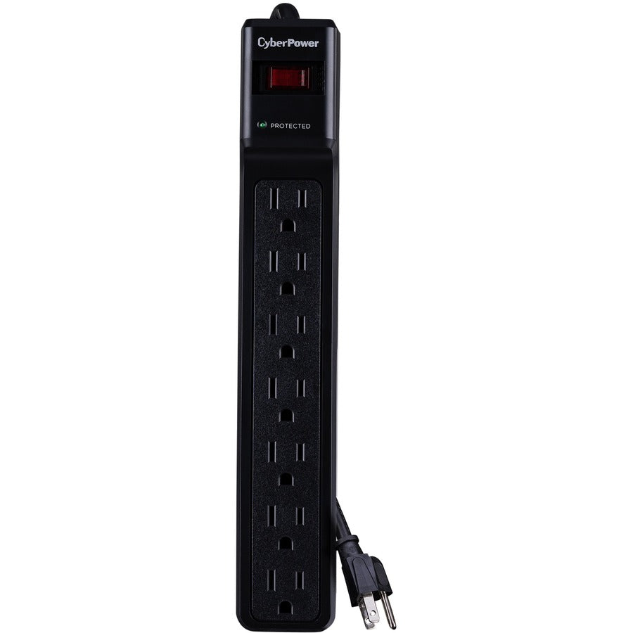 Parasurtenseur CyberPower CSB706 Essential à 7 prises avec 1 500 joules et cordon de 6 pieds - Boîtes marron unies CSB706