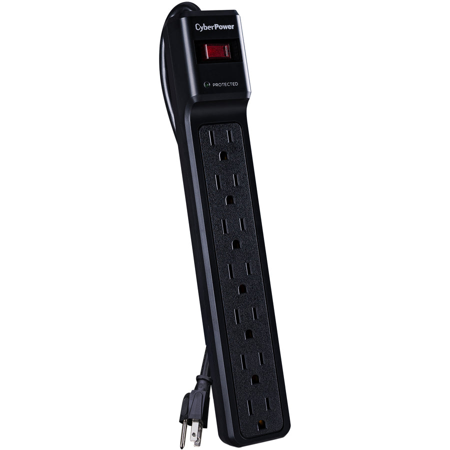 Parasurtenseur CyberPower CSB706 Essential à 7 prises avec 1 500 joules et cordon de 6 pieds - Boîtes marron unies CSB706