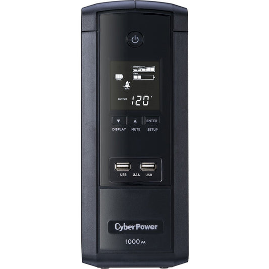 Systèmes d'onduleurs CyberPower BRG1000AVRLCD Écran LCD intelligent - Capacité : 1 000 VA / 600 W BRG1000AVRLCD
