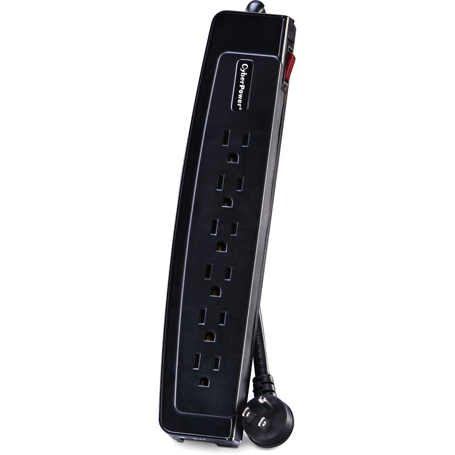Parasurtenseur professionnel CyberPower CSP606T à 6 prises avec cordon de 6 pieds et TEL - Boîtes marron unies CSP606T
