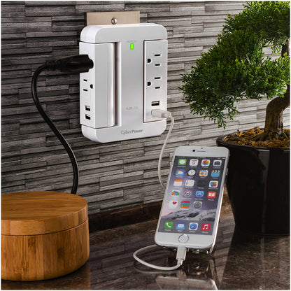 Parasurtenseur/protecteur de surtension CyberPower Home Office à 4 prises P4WSU