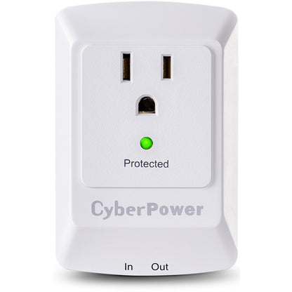 Parasurtenseur professionnel CyberPower CSP100TW à 1 prise avec prise RJ-11 et prise murale - Boîtes marron unies CSP100TW