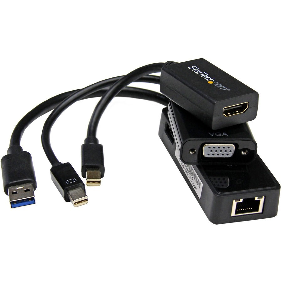 Kit adaptateur 3 en 1 pour Surface Pro de StarTech.com - Accessoires pour Surface Pro - Adaptateur Mini DisplayPort pour Surface Pro - Adaptateur Ethernet pour Surface MSTP3MDPUGBK