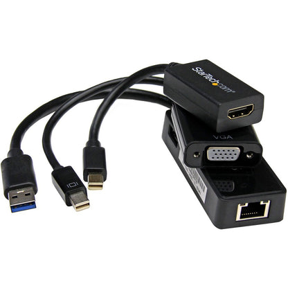 Kit adaptateur 3 en 1 pour Surface Pro de StarTech.com - Accessoires pour Surface Pro - Adaptateur Mini DisplayPort pour Surface Pro - Adaptateur Ethernet pour Surface MSTP3MDPUGBK