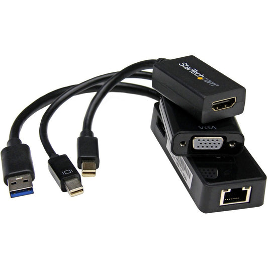 Kit adaptateur 3 en 1 pour Surface Pro de StarTech.com - Accessoires pour Surface Pro - Adaptateur Mini DisplayPort pour Surface Pro - Adaptateur Ethernet pour Surface MSTP3MDPUGBK