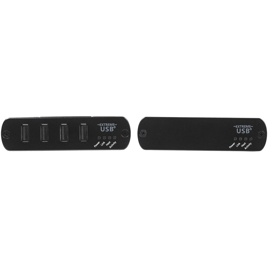 StarTech.com Hub d'extension USB 2.0 à 4 ports sur câble Ethernet Cat5e ou Cat6 - Kit d'extension USB 2.0 en métal de 100 m - ESD, alimenté, 480 Mbps USB2004EXT2NA