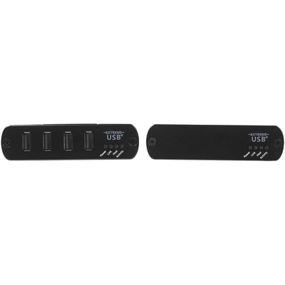StarTech.com Hub d'extension USB 2.0 à 4 ports sur câble Ethernet Cat5e ou Cat6 - Kit d'extension USB 2.0 en métal de 100 m - ESD, alimenté, 480 Mbps USB2004EXT2NA
