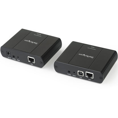 StarTech.com Hub d'extension USB 2.0 à 4 ports sur câble Ethernet Cat5e ou Cat6 - Kit d'extension USB 2.0 en métal de 100 m - ESD, alimenté, 480 Mbps USB2004EXT2NA